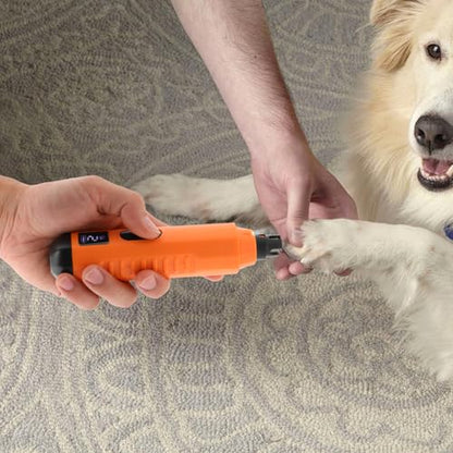 Dog Nail Grinder, 5 Speed Pet Nail Grinder with Low Noise Below 45dB, USB Chargeable Dog Nail Trimmer with 2 LED Lights & LCD Display, for Pets of Different Sizes