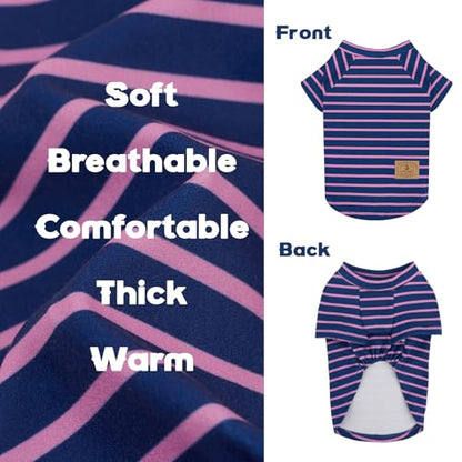 4 Pack Dog Sweaters Comfy Dog Clothes with Sleeves Puppy Shirts Pullover Pet Sweatshirt for Small Medium Large Dogs Boy Girl Doggy Outfits Cat Apparel, Purple, XS - color: Pink, Purple, size: X-Small