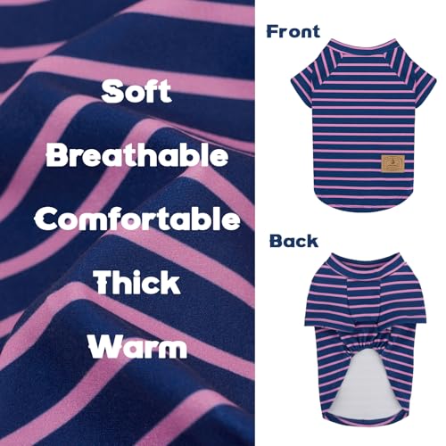 4 Pack Dog Sweaters Comfy Dog Clothes with Sleeves Puppy Shirts Pullover Pet Sweatshirt for Small Medium Large Dogs Boy Girl Doggy Outfits Cat Apparel, Purple, XL - color: Pink, Purple, size: X-Large