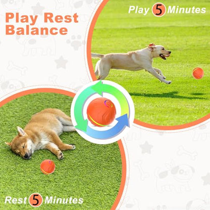 2026 T01 Interactive Dog Toys Dog Ball, Automatic Rolling and Bouncing Moving Dog Toy, Durable and USB Rechargeable, Fun Smart Toy for Puppy, Small, Medium and Large Dogs, Dog Toys to Keep Them Busy - color: Green
