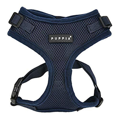 Authentic Puppia RiteFit Harness with Adjustable Neck, Navy, Large - color: Navy, size: Large