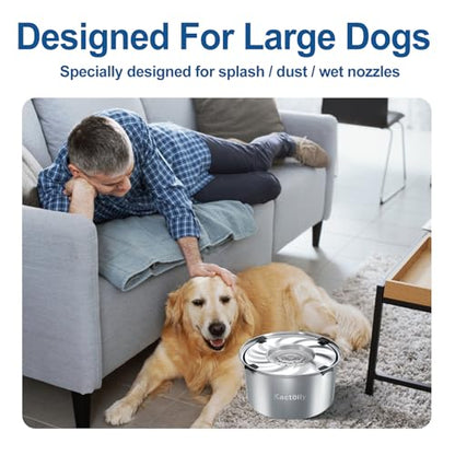 kactoily 1.47 Gal Stainless Steel Dog Water Bowl, 24 Cups Large No Spill Dog Bowl with Floating Disk, Splash Proof Slow Water Drinking for Messy Drinkers - color: Stainless Steel