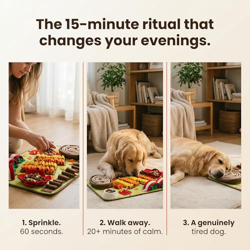 Snuffle Mat for Dogs Large Breed - 32x20 Inch Foraging Mat, Slow Feeder, Sniff Mat & Interactive Puzzle Toy for Mental Stimulation - Washable Dog Enrichment Mat for Large Dogs and Puppies