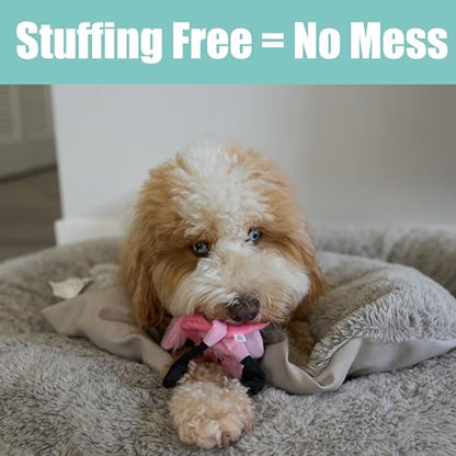 SPOT Skinneeez Flamingo 13 Inch Stuffing-Free Plush Squeaky Dog Toy – Soft Interactive Chew Toy for Small and Medium Dogs – Mess-Free Play for Light & Moderate Chewers - style: Mini Flamingo