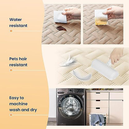 gogobunny 100% Double Sided Waterproof Dog Blanket Soft Bed Pet Cover Reversible Protect Furniture Couch Sofa Car for Puppy Cat Kids (Dark Beige/Light Beige, 30x30 Inch (Pack of 1)) - color: Dark Beige/Light Beige, size: 30x30 Inch (Pack of 1)