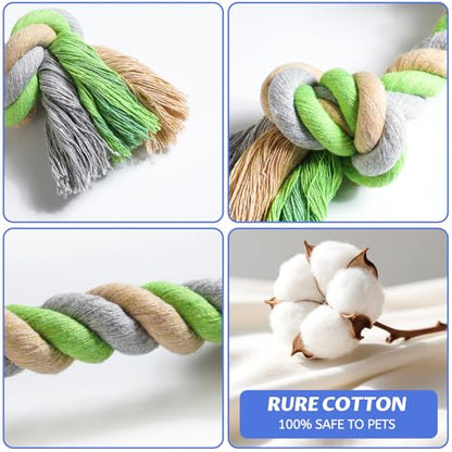 Pet Chew Rope Toy for Teething, Entertainment & Interaction, Knots Weave Cotton Rope, Biting Small Ball Tough Chew Toys for Dogs & Cats, 4 Pack - style: 4 PACK