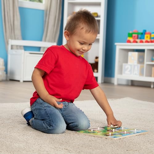 Melissa & Doug Farm Wooden Peg Puzzle (8 pcs) - style: Farm