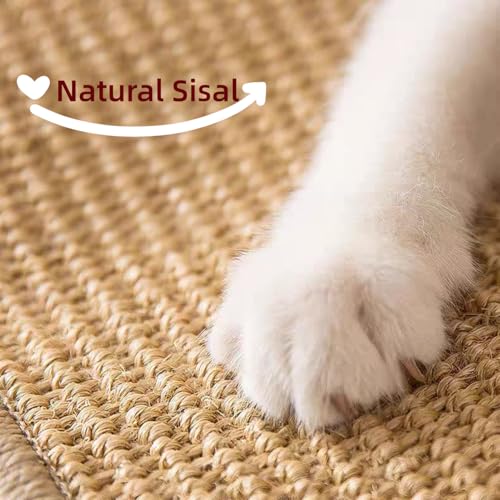 SHENGOCASE 4-Pack 10" x 19.7" Sisal Cat Scratching Mat Pad with Hook & Loop Tapes for Wall Couch, Window Perch, Cat Wall Furniture Shelve - size: 10" X 19.7"