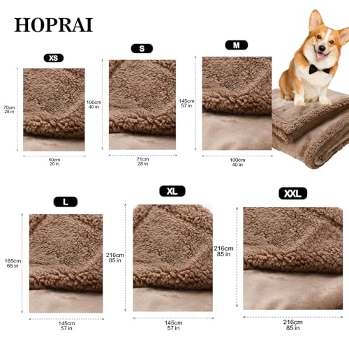 Dog Blanket, Waterproof Reversible Sherpa Fleece Throw Blanket, Furniture Cover for Bed, Couch, Sofa Protection from Liquid Pee and Pet Fur of Puppy, Cat (Light Coffee S28*39inches) - color: Light Coffee, size: 28*39