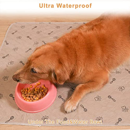Peepeego 2Pack Pee Pads for Dogs Washable+Free Dog Comb, Waterproof Rugs 36”x48, Absorbent Dog Pads Reusable, Non Slip - size: 2Pack 36x48