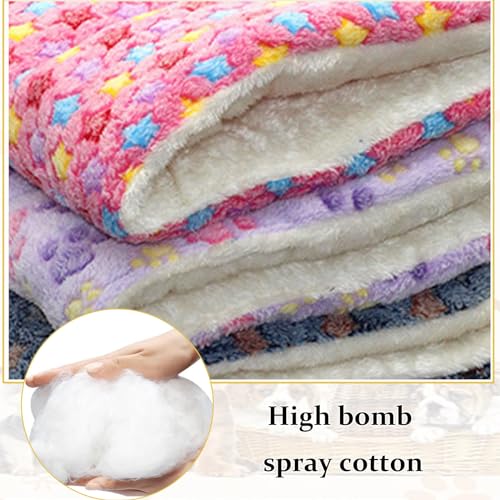 Super Soft Fluffy Premium Flannel Pet Blanket Washable Shaggy Plush Calming Dog Blankets Flannel Throw for Small Medium Large Dogs Cats (Color : Purple, Size : S 35 * 27CM/13.7 * 10.6IN)