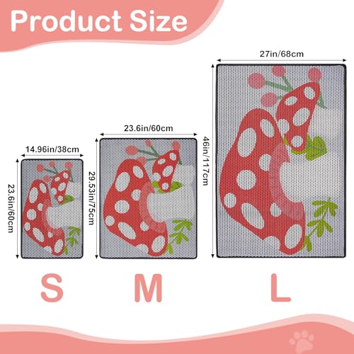 Cat Litter Mat, 46"x27" Jumbo Cat Litter Trapping Mat, Double Layer Litter Mat with Non-Slip Rubber Bottom, Urine and Water Proof, Keeps Floors Clean Mushroom XL - size: XL(46x27in)