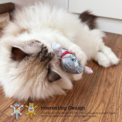TTcat Organic Catnip Pillow for Indoor Cat and Kitten,Cat Crinkle Kicker Toy Chew Toy,White - color: white