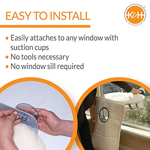 K&H Pet Products Universal Mount Kitty Sill Hooded Fleece 14 X 24 Inches