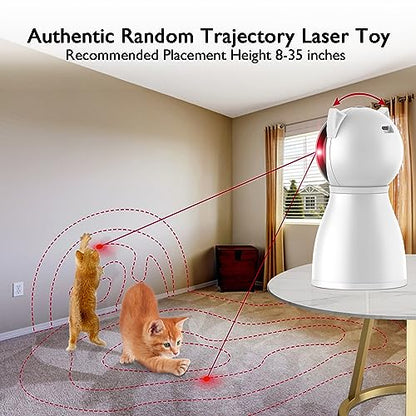 Valonii Cat Toys [2025 Newly Upgraded] Real Random Trajectory Rechargeable Motion Activated Cat Laser Toy Automatic,Interactive Cat Toys for Indoor Cats/Kitten/Dogs