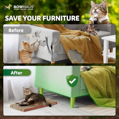 CAPHAUS Infinity Cat Scratcher Lounger, Reversible Scratcher, Large Cat Scratching Pad, Cat Scratching Board, Scratch Pad for Indoor Cats, Brown - size: Brown