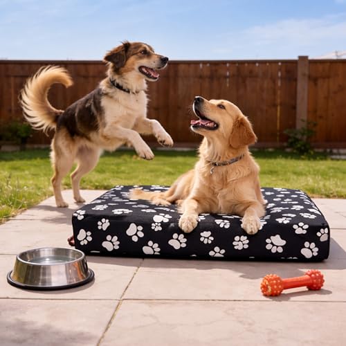 DUKE&LEFTY Furever Pet Dog Bed Slipcover-Stretch Soft Petbed Cover-Universal-Easy to Remove (Zipper Free)-Halloween/Medium - color: Halloween, size: Medium-36"x24"x4"