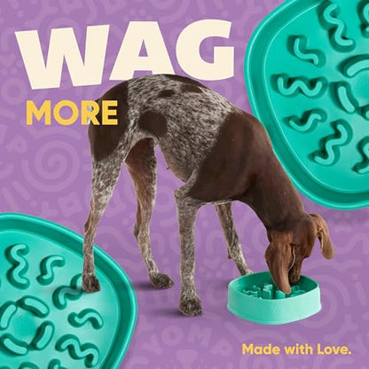 Yomp BetterFeeder Puzzle Slow Feeder Dog Bowl – Interactive, Weighted Silicone Dog Bowl, BPA & Phthalate Free, Spill-Proof, Non-Slip, Pet-Safe, Non-Toxic, Textured, Dishwasher Safe