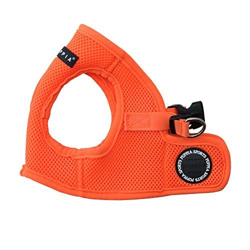 Puppia Neon Soft Vest Harness Step-in No Choke No Pull Walking Training for Small and Medium Dog, Orange, Medium - color: Orange, size: Medium, style: Neon Soft Vest Harnes