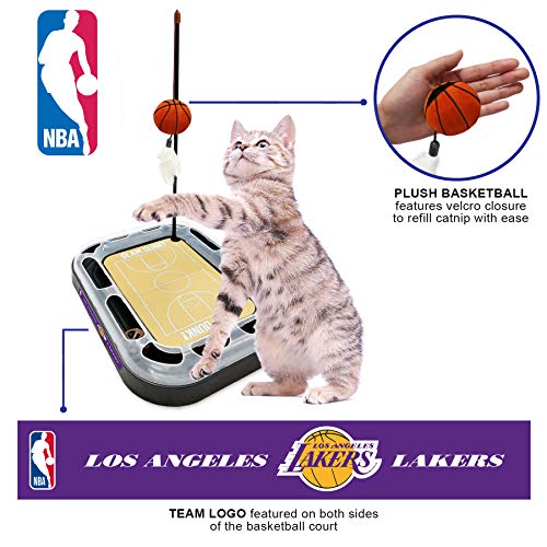 LA Lakers Basketball Cat Scratcher Toy - color: LA Lakers