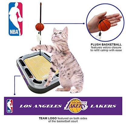 LA Lakers Basketball Cat Scratcher Toy - color: LA Lakers