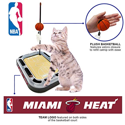 Miami Heat Basketball Cat Scratcher Toy - color: Miami Heat