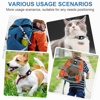 Smart Pet Tracker for Collar - Dog Trackers Pet Location Tracker with Holder, No Monthly Fee, Anti-Lost Tracking Device for Pets, Luggage, Bag Straps, Compatible with Google Android Only(Not for iOS) - color: Black