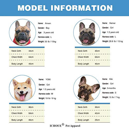 iChoue French Bulldog Harness and Leash Set Adjustable Padded Locked Buckle with Handle for Frenchie Pug English Boston Terrier Dogs, Blue, Small - color: A Harness with Leash Blue, size: Small ( 5 - 25 lbs )