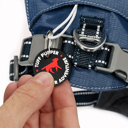Tuff Pupper All-Day Wear Dog Harness | for Walking, Trail Running, Hiking | Front & Back Leash Clips | Reflective Trim | Easy On/Off Buckles | Lightweight Breathable | No Pull Design (XXXS, Blue) - color: Twilight Blue, size: XXX-Small