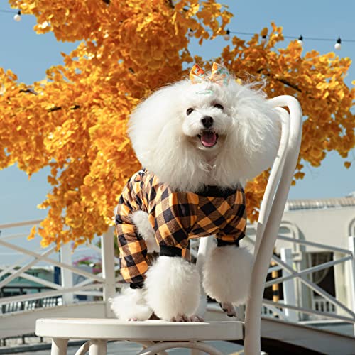 CuteBone Thanksgiving Dog Pajamas Costumes Pet Clothes Cat Apparel Shirt Winter Holiday Cute Pjs Outfits for Doggie Onesies P261S - color: Happy Thanksgiving, size: Small