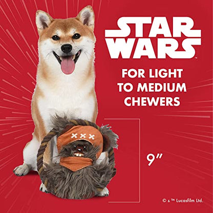 STAR WARS for Pets Dog Toy Ewok Plush Rope Frisbee Dog Toy | Plush Squeaky Pet Toy | Adorable Toys for All Dogs, Official Product