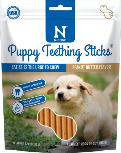 N-Bone Puppy Teething Sticks Peanut Butter Flavor, 3.74-oz Bag - size: 3.7 Ounce (Pack of 1)