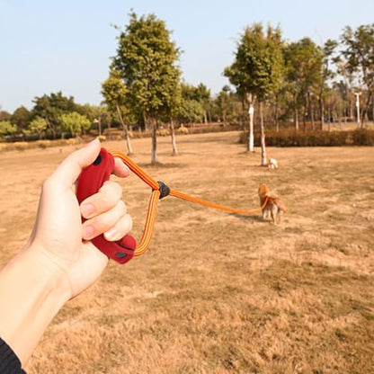 2PCS Dog Leash Grip Handle Sleeve - Leash Wrap - Soft Velvet & Polyester Mesh Ensure Comfortable Grip - Dog Leashes/Box/Bag Handle Cover Protection Pads(Red) - color: Red