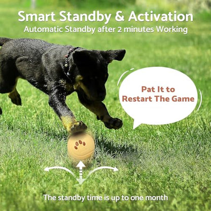 [2026 Latest Smart Dog Balls, Interactive Dog Toys, 4 Movement Modes, Durable TPU Material, Motion Activated Automatic Moving Rolling Ball for Small/Medium/Large Dogs