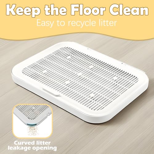 Cat Litter Mat Litter Box Mat with a Flip-top Lid,Extra Large Double-Layer Trapping Mats for Kitty,XL Cat Trapping Pad with Non-Slip Base,Durable,Waterproof,Washable,Easy to Clean (Grey) - color: Light Grey
