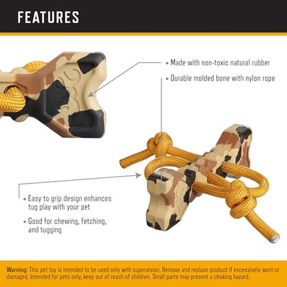 Browning Pet Training Tools, Durable Dog Toys for Tug and Fetch, Bone Tugger (Camo), One Size - color: Bone Tugger (Camo)