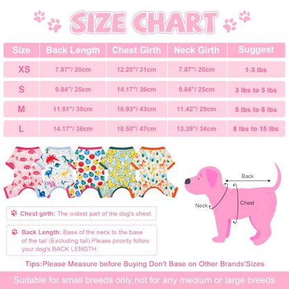Dog Pajamas for Small Dogs, Soft Thin Pjs Jammies Cat Doggie, Summer Pet Cute Puppy Clothes Outfits Dogs Boy Girl(Red Heart, XS) - color: Red Heart, size: X-Small (Chest 11.8 in)