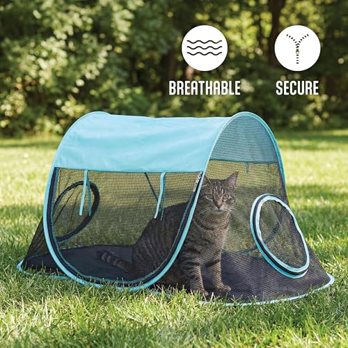 Kitty City Outdoor Catio Furniture and Play Kits for Cats, Play Tent - color: G) A-Frame Tent