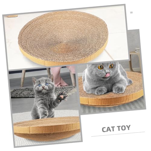 3pcs Cat Scratcher Replacement Pads, Corrugated Cardboard Sturdy Scratchers for Indoor Cats and Kittens, Wear-Resistant Funny Kitten Scratch Pads for Room Use