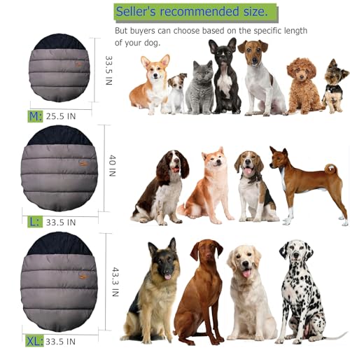 Outdoor Travel Dog Bed, Extra Durable Camping Dog Sleeping Bag, Large Portable Dog Mat, Machine Washable & Foldable, - size: Large