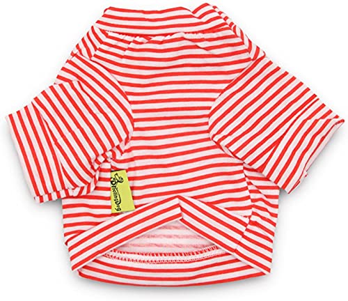 Small Dog Striped Clothes Medium Dogs T Shirts Pet Breathable Apparel, XL, Pack of 3 - size: X-Large (13.2-16.2lb)