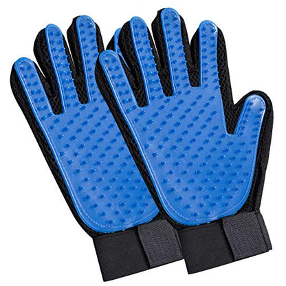 Franklin Pet Supply Co. SHED-MASTER - Pet Grooming Gloves - Gentle De-shedding Dog + Cat Hair remover - Long + Short Hair Remover - Great For Floors + Furniture
