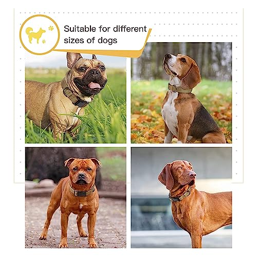 HEELE Dog Collar, Reflective Dog Collar, Soft Neoprene Padded Breathable Nylon Pet Collar Adjustable for Small Dogs Puppy, Khaki, XS(7.87-11.81") - color: Khaki, size: X-Small (7.87-11.81")