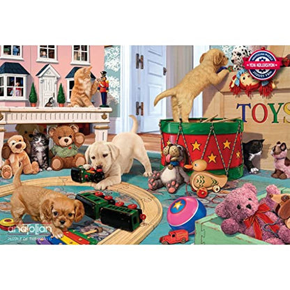Anatolian Puzzle - Puppies Play Time, 260 Piece Jigsaw Puzzle #3334 - color: Puppies Play Time