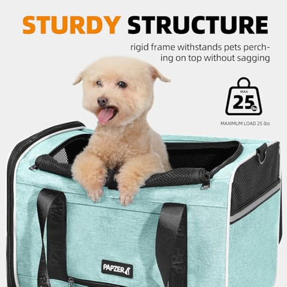 Top Loading Medium Pet Carrier with Privacy Window for Anxiety Cat, Soft-Sided Small Kitten Travel Crate Vet Friendly, Little Dog Bunny Kennel Carry Bag Suitcase, 18x11x11 Teal - color: Teal