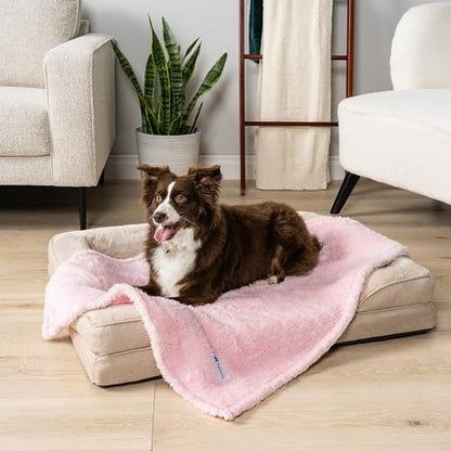 PETAMI Fluffy Fleece CAT and Dog Throw Blanket, Pink, Medium - color: Pink, size: Medium (29x40)