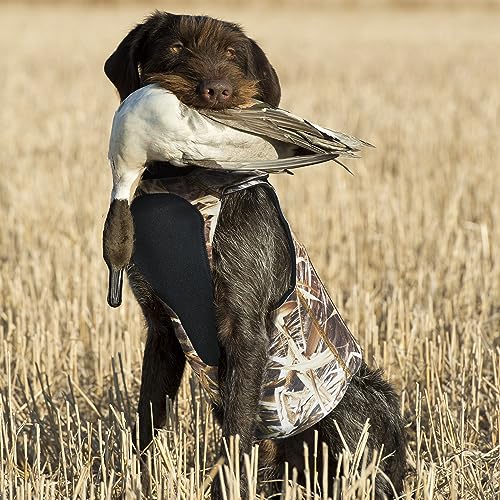 AUSCAMOTEK Neoprene Dog Vest for Duck Hunting - Insulated Camouflage Vest for Waterfowl Retriever - size: XXL