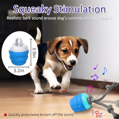 Giociv Interactive Dog Toys with Motion Activated, Squeaky Dog Toy for Daily Training, Keep Dogs Busy - color: BLUE