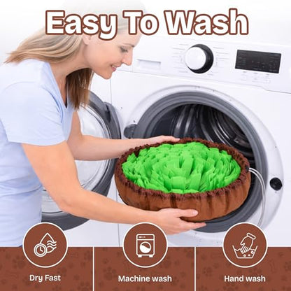Snuffle Mat for Dogs | Travel-Friendly & Durable Dog Sniff Mat | Encourages Foraging, Mental Stimulation, Slow Eating | Interactive Dog Activity Mat for Puppies & Adult Dogs (Green) - color: Green