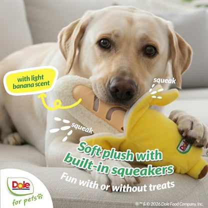 Dog Puzzle Toy with Squeaker, Banana Snuffle Dog Treat Toy for Small and Medium Dogs, Dog Enrichment Toys